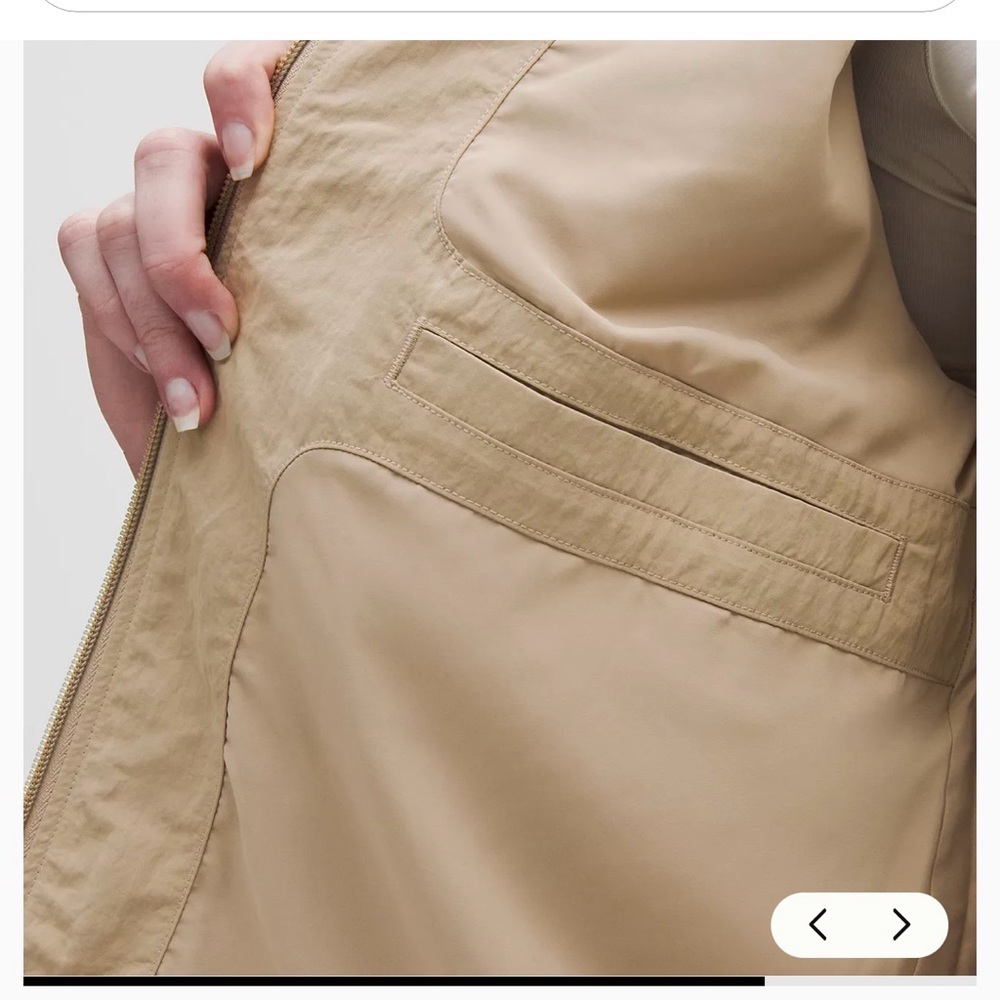 Lululemon Always Effortless Classic Fit Jacket in Sheer Oak Khaki Tan. Worn once - Picture 8 of 9
